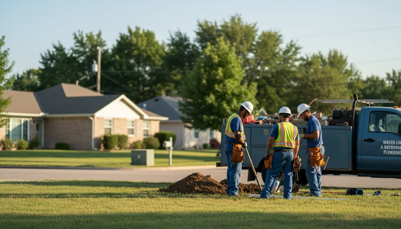 Residential water line and bathroom plumbing service in Omar, WV